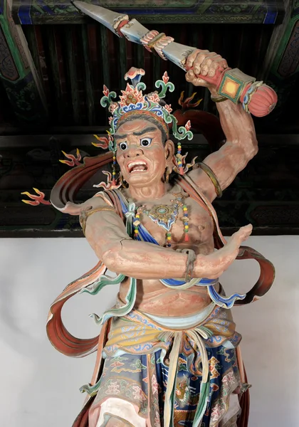 Kriegerstatue Kunstwerk aus altem China — Stockfoto