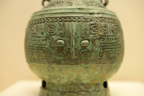 Antigua obra de arte de bronce chino —  Fotos de Stock