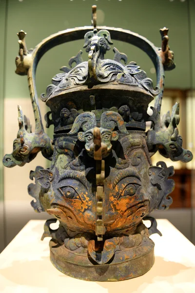 中国的古代青铜艺术品 — 图库照片
