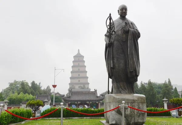 Standbeeld van monnik xuanzang Rechtenvrije Stockafbeeldingen