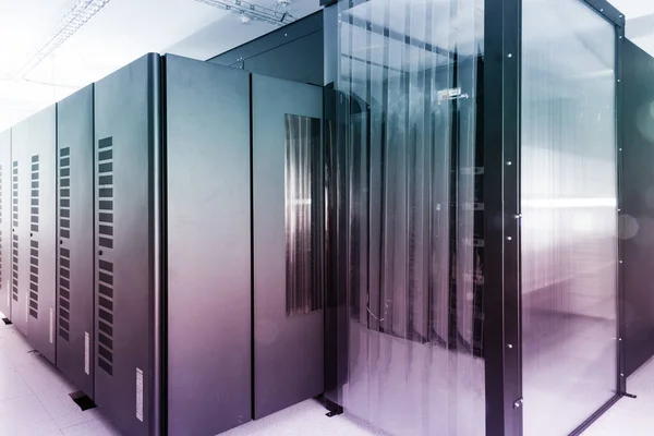 Server Room Row Data Storage Cabinets — Stock Photo, Image
