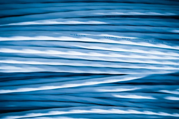 Detail Large Number Ethernet Cables Tied Together Connecting Racks Server — Stock Photo, Image