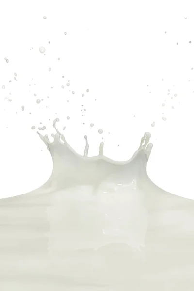 Splashing Milk Isolated White Background — Stock Photo, Image