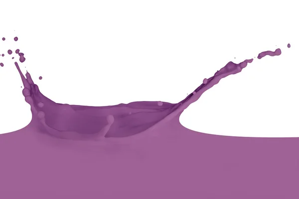 Фіолетова Фарба Розбризкування Ізольована Білому — стокове фото