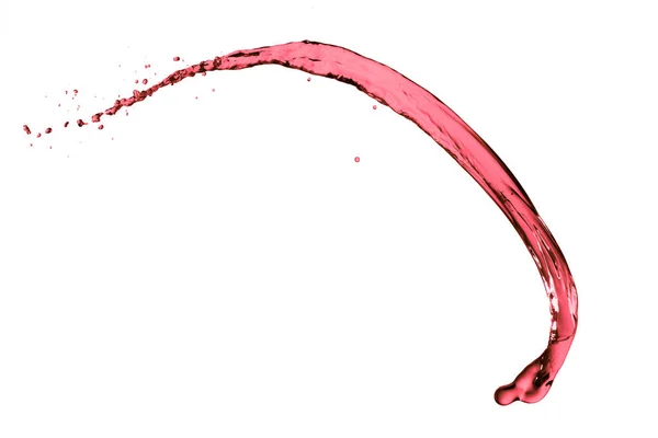 Rotweinspritzer Isoliert Auf Weißem Hintergrund — Stockfoto