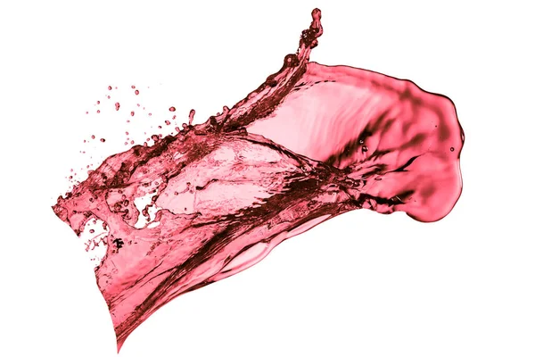 Red Wine Splash Isolated White Background — Stock Photo, Image