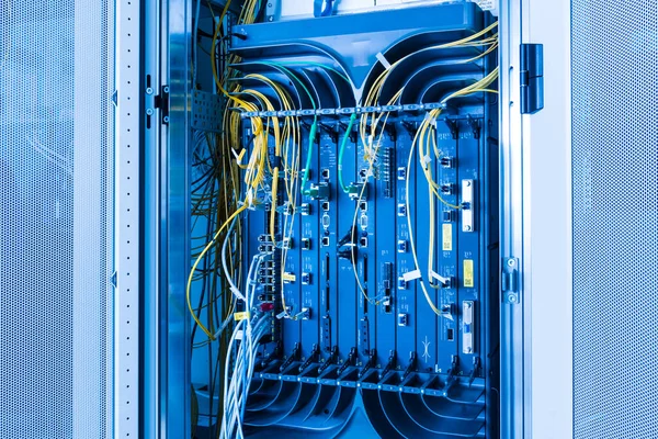 Roteador Internet Terabit Dentro Data Center Provedor Serviços Internet — Fotografia de Stock