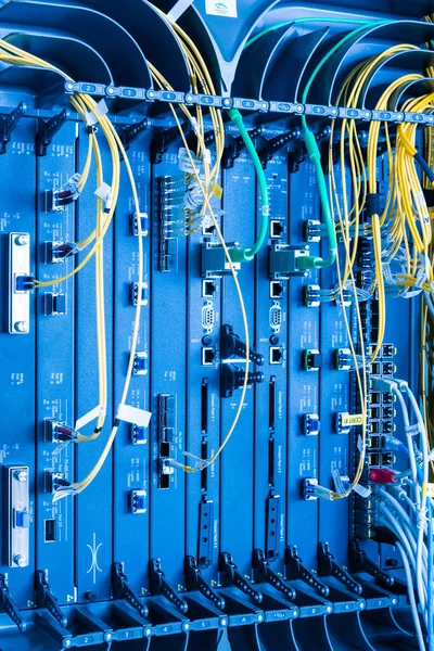 Terabit Enrutador Internet Dentro Del Centro Datos Del Proveedor Servicios — Foto de Stock