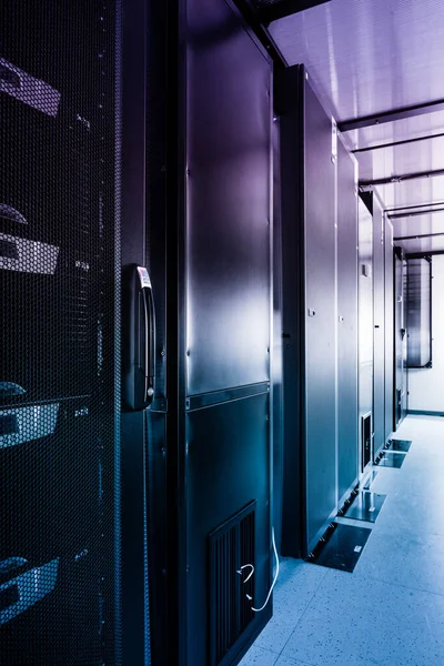 Data Center Row Data Storage Cabinets — Stock Photo, Image
