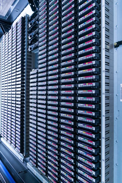 Data Cloud Tapes Data Center Racks — Stock Photo, Image