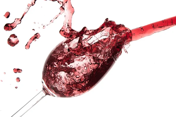 Pouring red wine — Stock Photo, Image