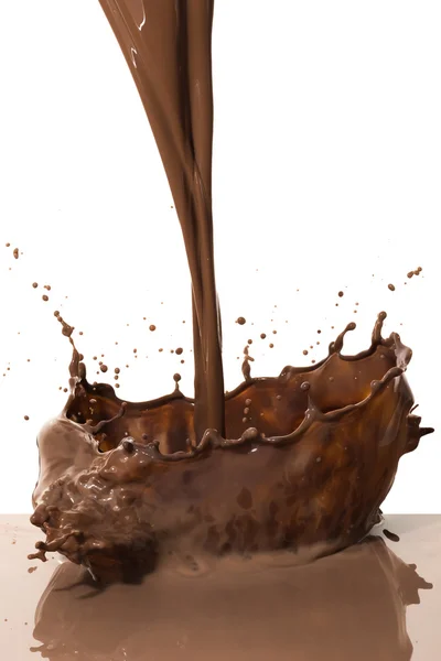 Salpicos de chocolate quente — Fotografia de Stock