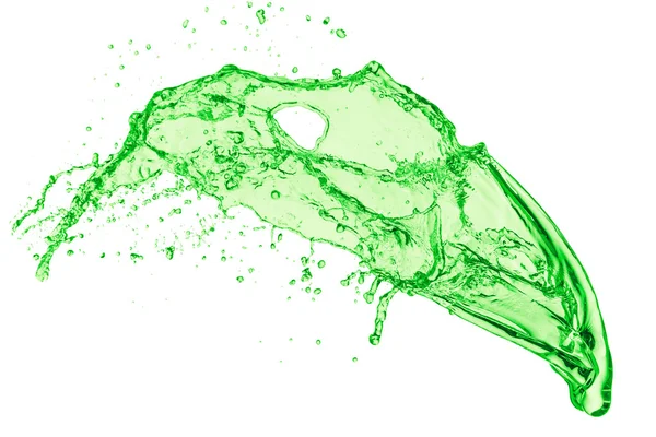 绿色液体飞溅 — 图库照片
