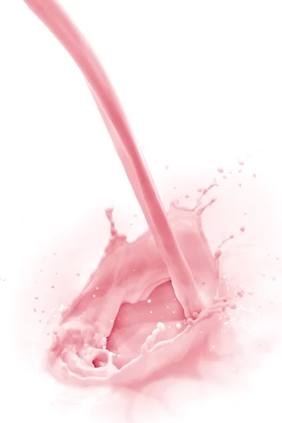 Strawberry milk splash — Stock Photo, Image