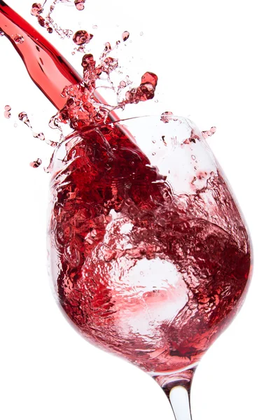 Pouring red wine — Stock Photo, Image