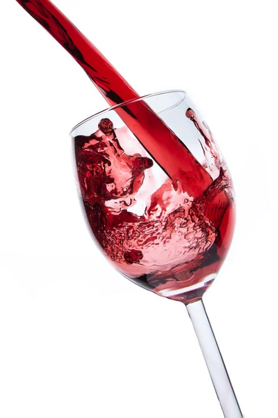 Pouring red wine — Stock Photo, Image