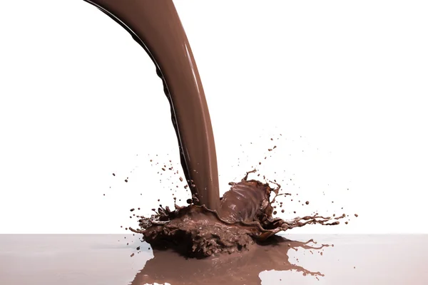 Hot chocolate splash — Stock Photo, Image