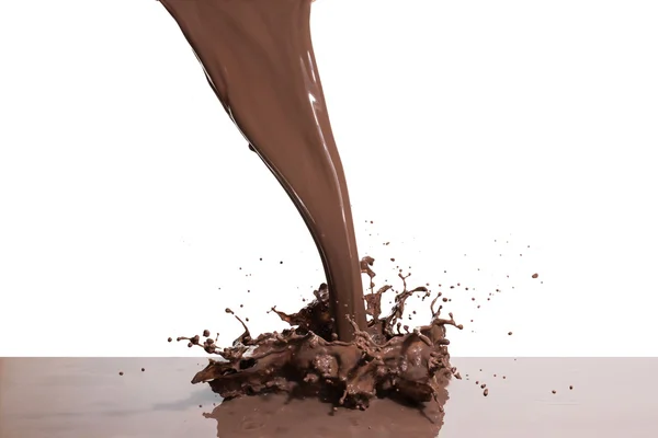 Salpicadura de chocolate caliente — Foto de Stock