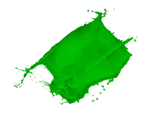 Grön färgstänk — Stockfoto