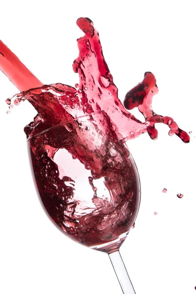 Pouring red wine — Stock Photo, Image