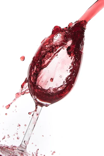 Pouring red wine — Stock Photo, Image