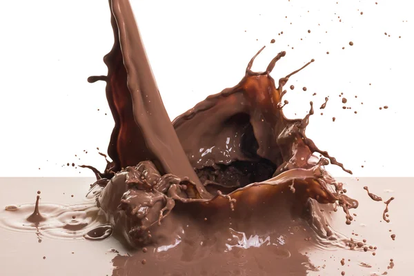 Hot chocolate splash — Stock Photo, Image