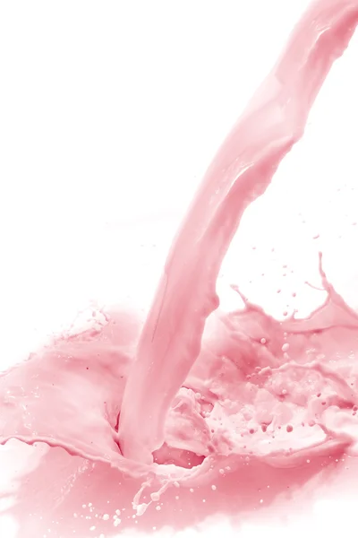 Éclaboussure de lait de fraise — Photo