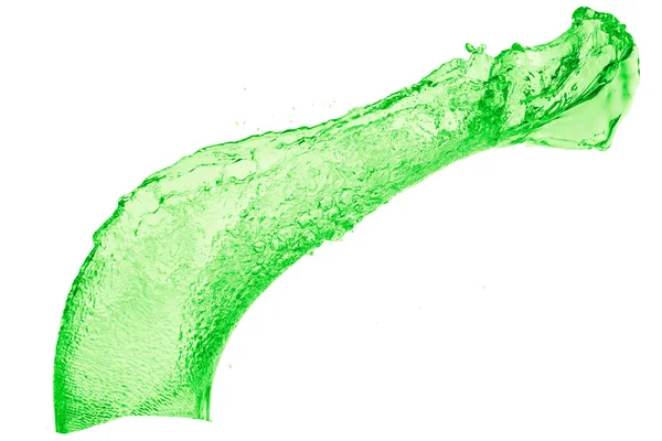 绿色液体飞溅 — 图库照片