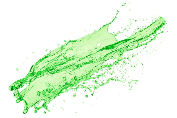 Grüne Flüssigkeit spritzt — Stockfoto