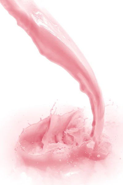 Strawberry milk splash — Stock Photo, Image