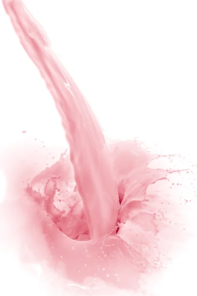 Strawberry milk splash — Stock Photo, Image