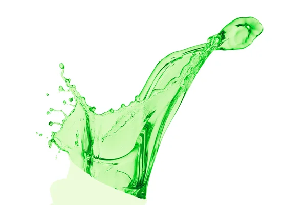 Salpicadura de líquido verde — Foto de Stock