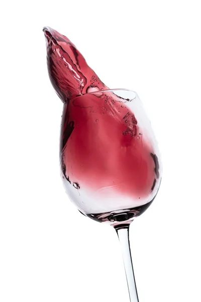 Rött vin splash — Stockfoto