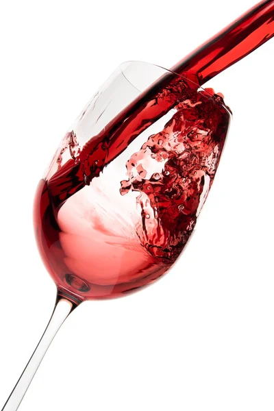 Pouring red wine — Stock Photo, Image