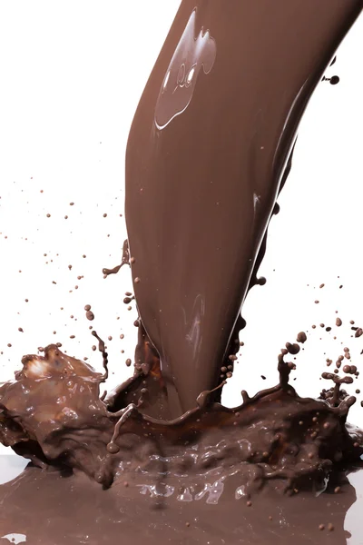 Varm choklad splash — Stockfoto