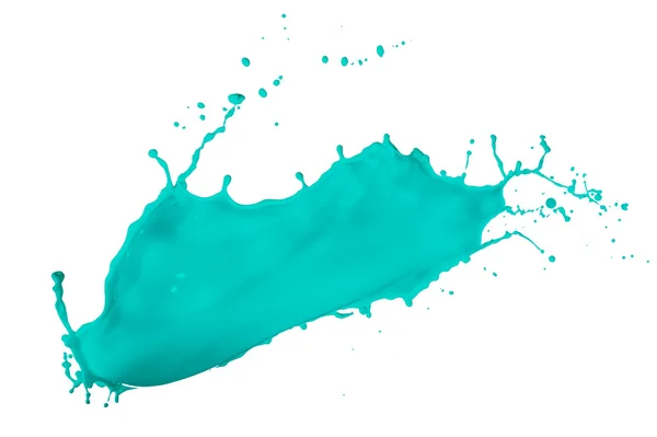 Turquoise paint splash — Stock Photo, Image