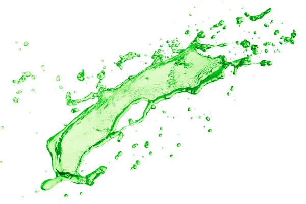 Zelený tekutý splash — Stock fotografie