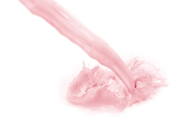 Strawberry milk splash — Stock Photo, Image