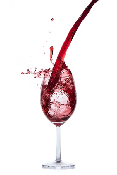 Pouring red wine — Stock Photo, Image