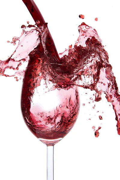 Pouring red wine — Stock Photo, Image