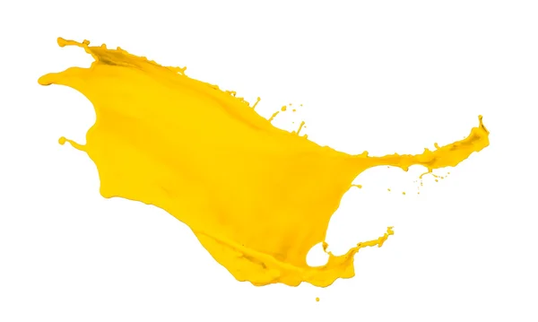 Farba żółta splash — Zdjęcie stockowe