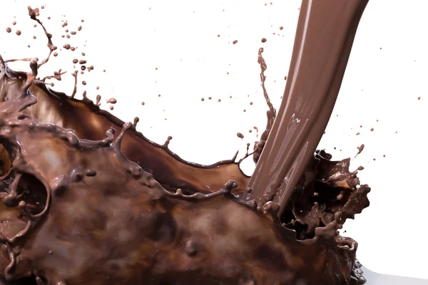 Hot chocolate splash — Stock Photo, Image