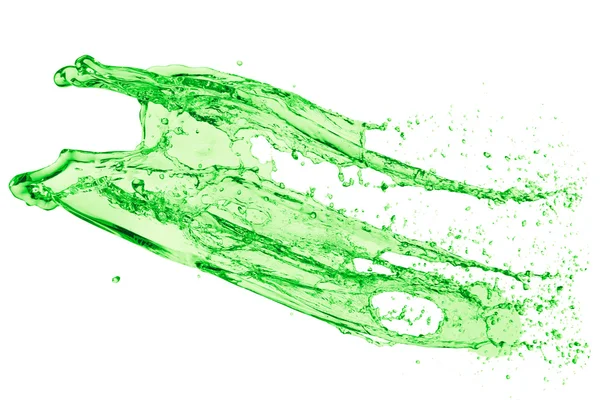 Zielony płyn rozchlapać — Zdjęcie stockowe