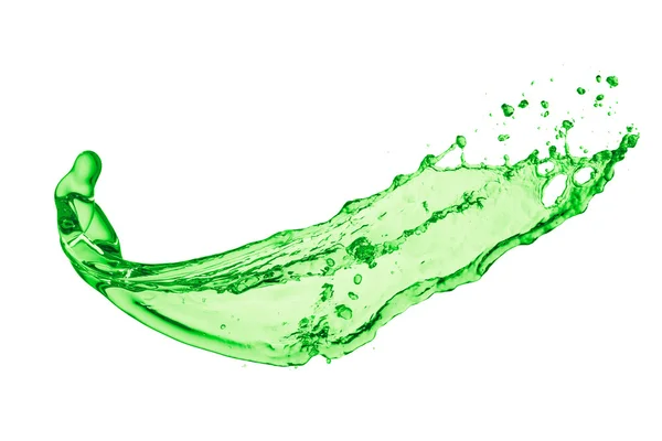 Zelený tekutý splash — Stock fotografie