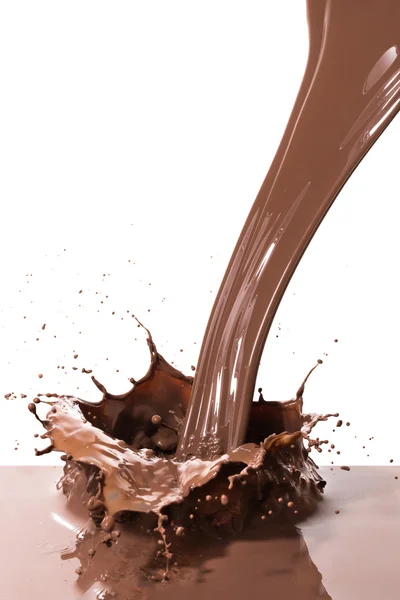 Salpicos de chocolate quente — Fotografia de Stock