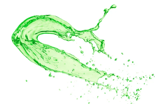 A green liquid splash — Stock Photo, Image