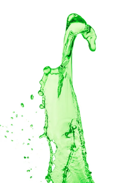 Una spruzzata di liquido verde — Foto Stock