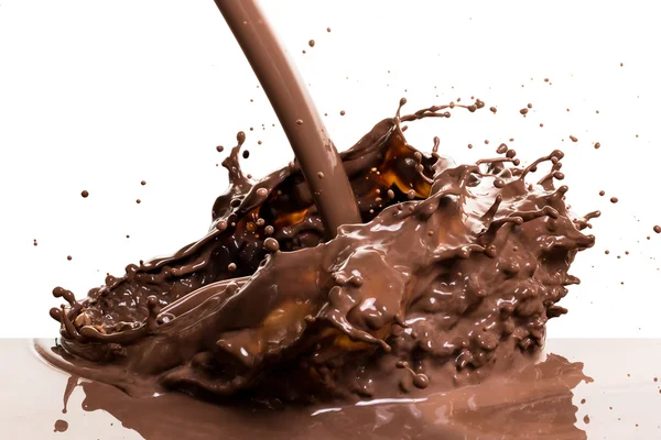 Hot chocolate splash — Stock Photo, Image