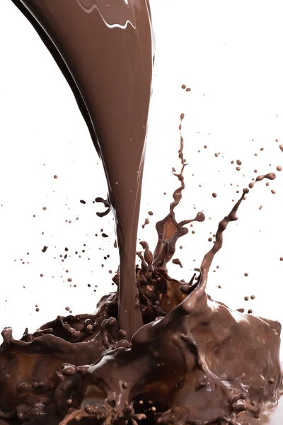 Varm choklad splash — Stockfoto