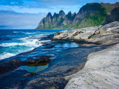 Northern Norway, sahil güzel manzara